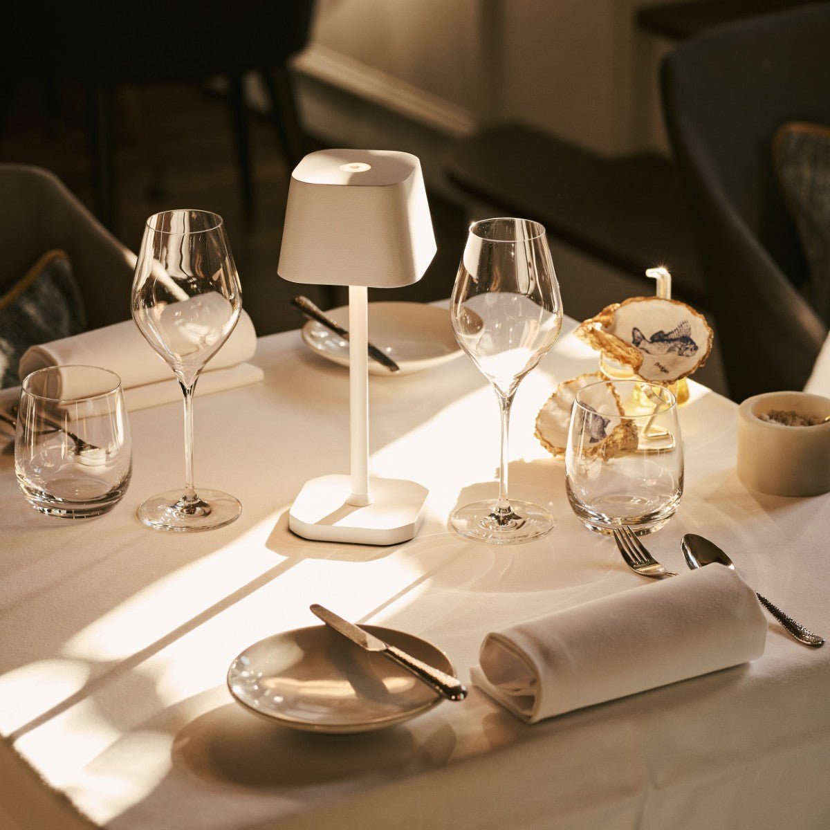 Ava White Table Lamp