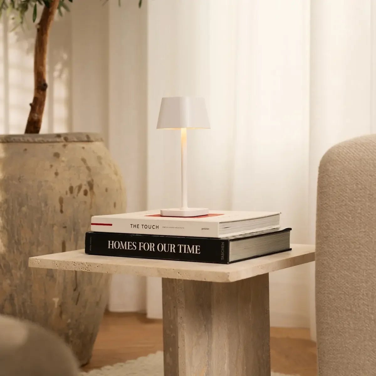 Ava White Table Lamp