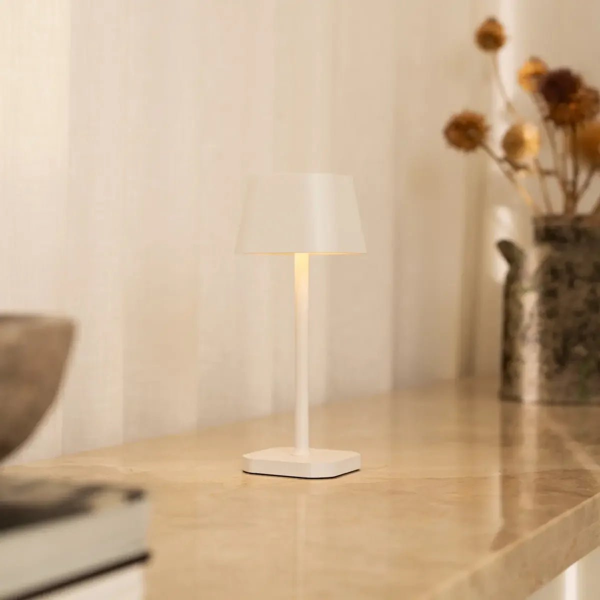Ava White Table Lamp