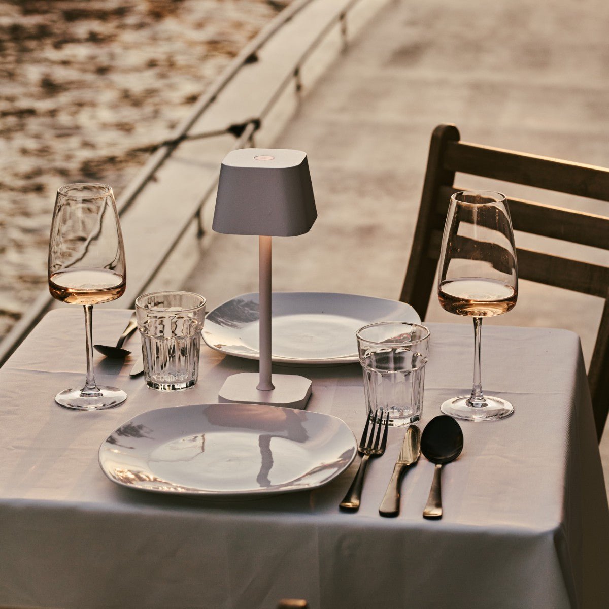 Ava White Table Lamp