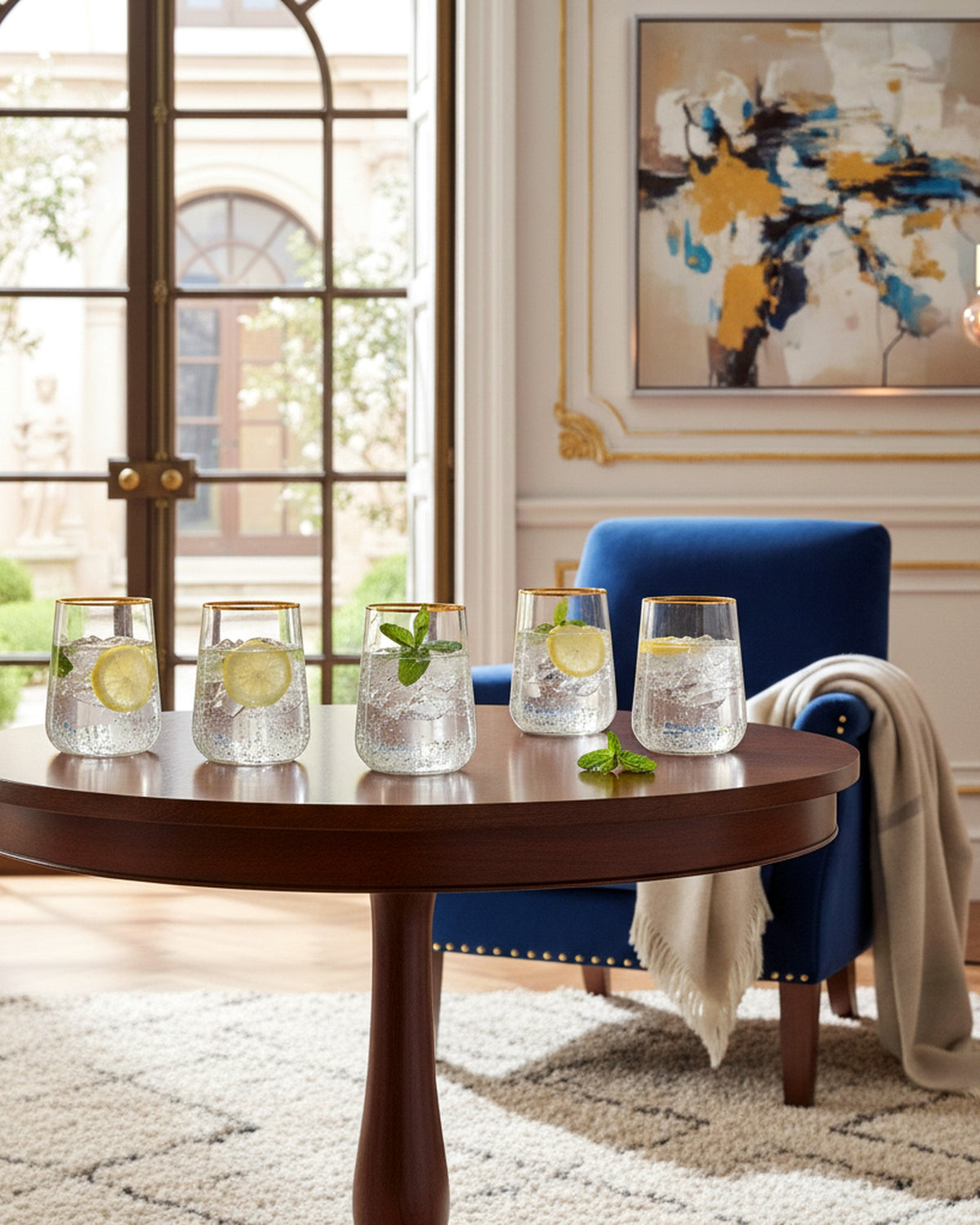 Lumiere Gold Rim Tumblers